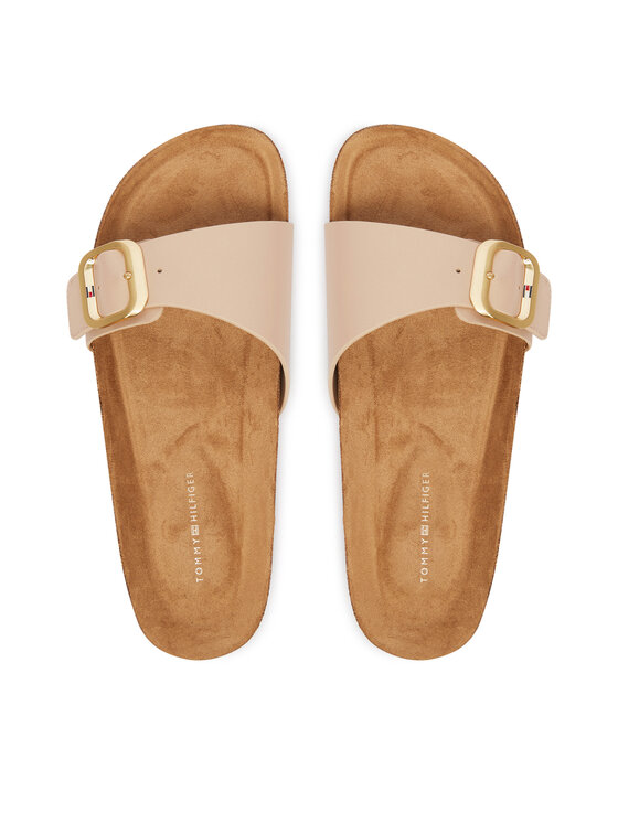 Tommy Hilfiger Παντόφλες Tommy Hilfiger Cork Footbed Slip-On FW0FW09344 Μπεζ