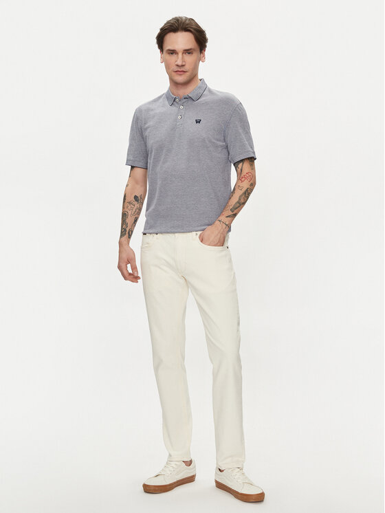 Wrangler Wrangler Поло Refined 112350390 Голубий Regular Fit