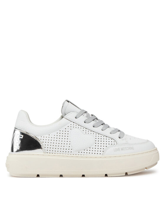 LOVE MOSCHINO Sneakersy LOVE MOSCHINO JA15274G1IJC410C Biela