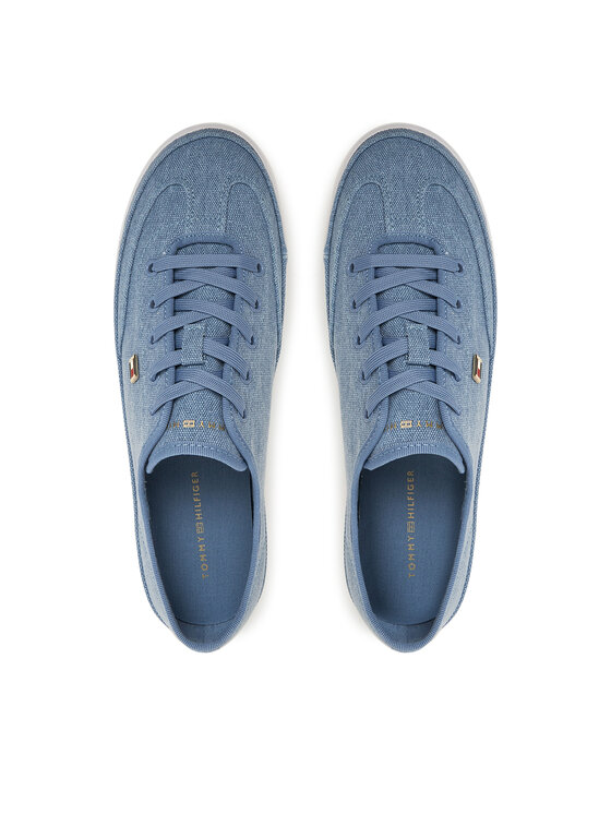 Tommy Hilfiger Sneakers Tommy Hilfiger Washed Canvas Vulc Sneaker FW0FW08894 Albastru