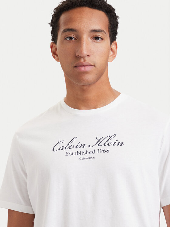 Calvin Klein Jeans Calvin Klein Jeans Camiseta Script LV04RH830G Blanco Regular Fit