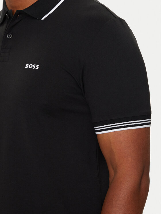 BOSS Boss Поло Paul 50506193 Чорний Slim Fit