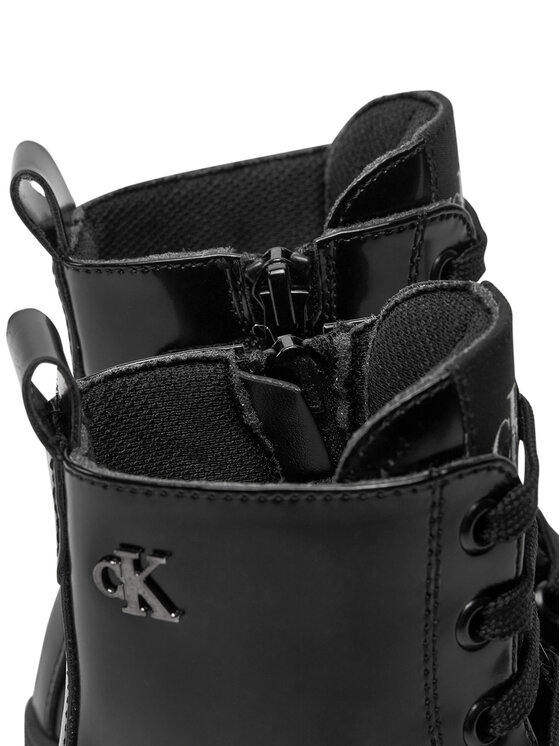 Calvin Klein Jeans Trapery Calvin Klein Jeans Lace-Up Bootie V4A5-81031-1453 M Czarny