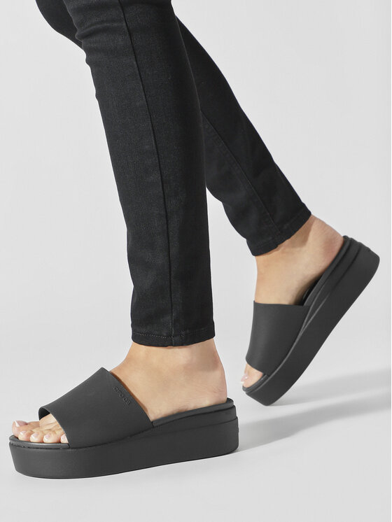 Crocs Papucs Crocs Crocs Brooklyn Slide 208728 Fekete