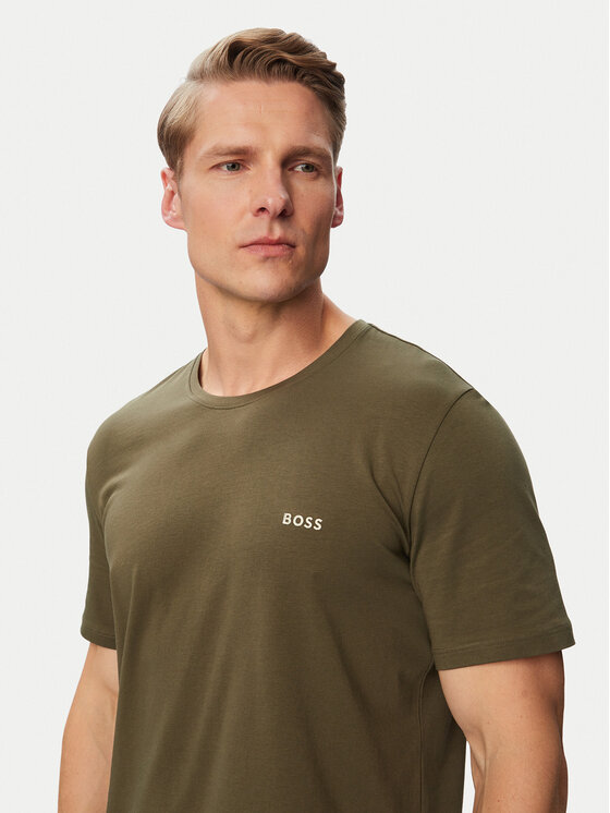 BOSS BOSS Camiseta Mix&Match 50515312 Caqui Regular Fit