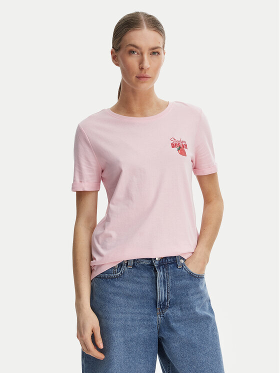 ONLY ONLY Camiseta Kita 15291465 Rosa Regular Fit