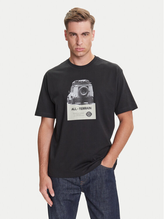 BOSS BOSS Camiseta Te_Wagon 50546958 Negro Relaxed Fit