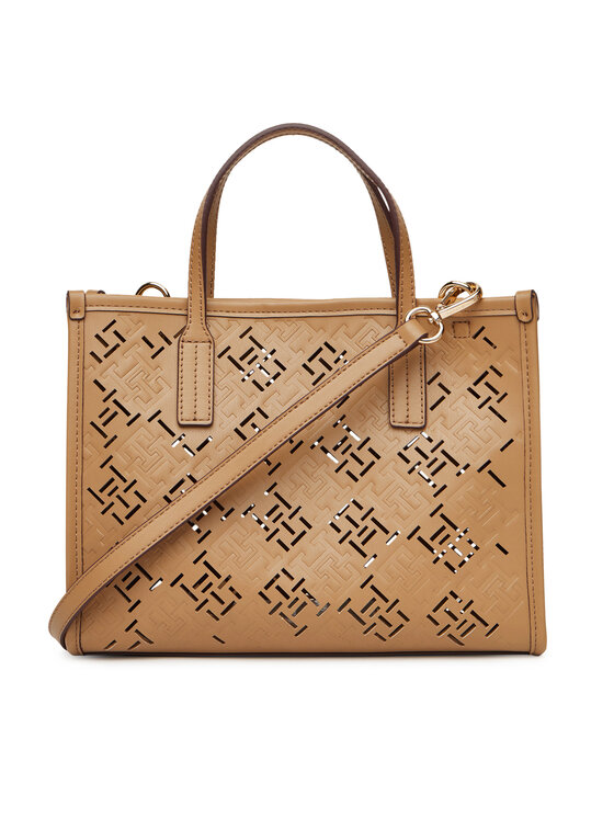 Tommy Hilfiger Ročna torba Tommy Hilfiger Th City Mini AW0AW17500 Rjava