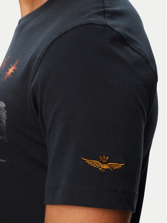 Aeronautica Militare Aeronautica Militare Camiseta 262TS2579UJ00750 Azul marino Regular Fit