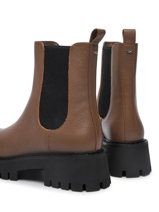 MICHAEL Michael Kors Kotníková obuv s elastickým prvkem MICHAEL Michael Kors Asher 40F4ASFE5L Hnědá