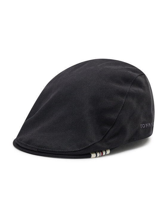 Tommy Hilfiger Vojaška baretka Tommy Hilfiger Premium Casual Flat Cap AM0AM08618 Črna