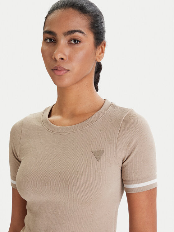 Guess Guess Camiseta V6RP02 Z4692 Beis Slim Fit