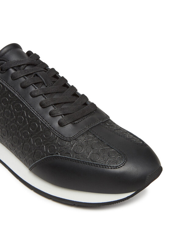 Calvin Klein Sneakersy Calvin Klein Low Prof Runn Laceup Mono HM0HM01896 Czarny