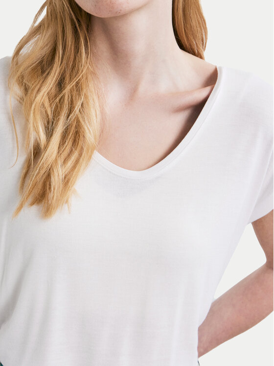 Pieces Pieces Футболка Billo 17078732 Білий Loose Fit