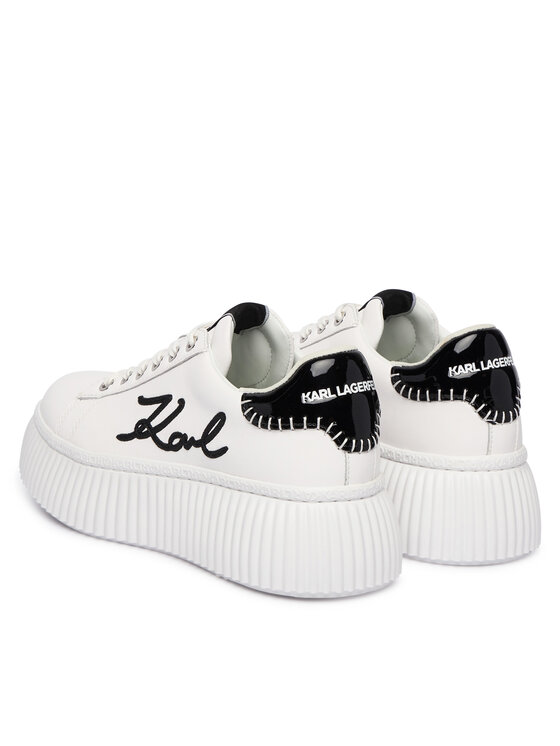 KARL LAGERFELD Sneakersy KARL LAGERFELD Kreeper Lo KL42372C Bílá