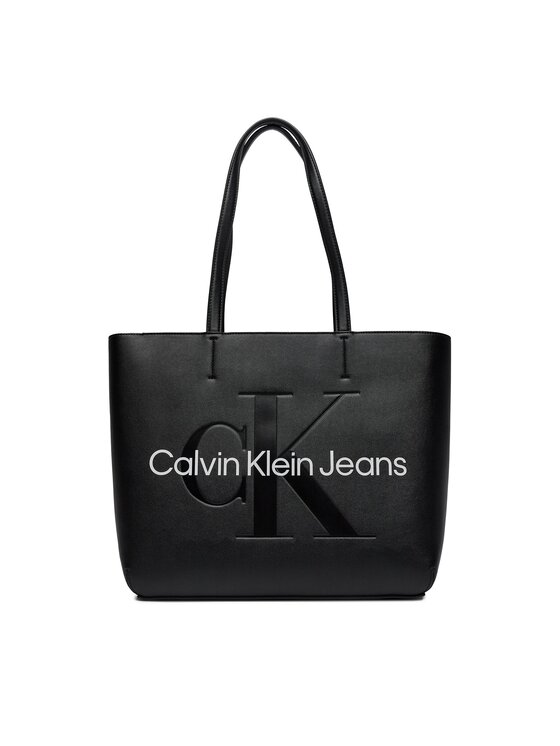 Calvin Klein Jeans Дамска чанта Calvin Klein Jeans Sculpted Shopper29 Mono K60K610276 Черен