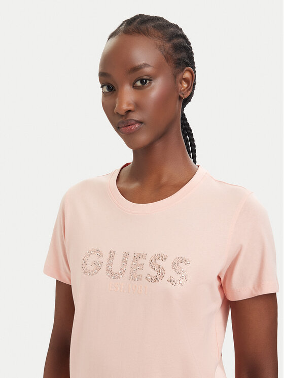 Guess Guess Футболка W6GI15 K3035 Кораловий Regular Fit