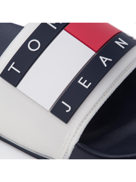 Tommy Jeans Šľapky Tommy Jeans Translucent Flag Pool SLide EM0EM00292 Biela