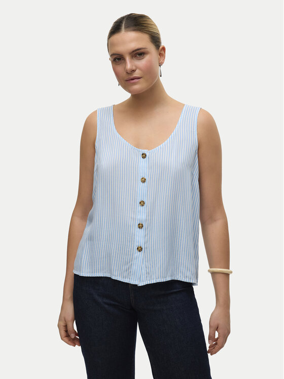 Vero Moda Vero Moda Топ Bumpy 10325830 Блакитний Standard Fit