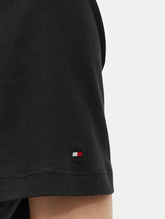Tommy Hilfiger Tommy Hilfiger Majica Script WW0WW43459 Črna Regular Fit