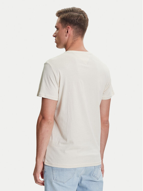 Tommy Jeans Tommy Jeans Póló Essential DM0DM20740 Bézs Slim Fit