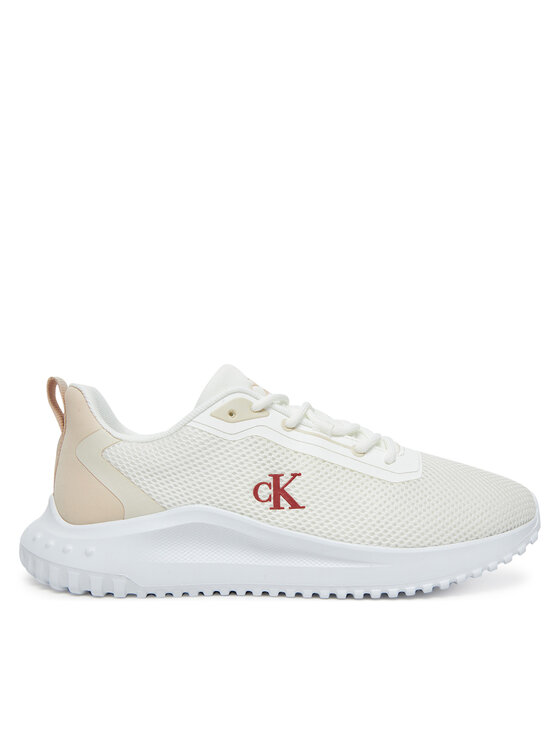 Calvin Klein Jeans Laisvalaikio batai Calvin Klein Jeans Eva Runner L-Up Mix Mesh Logo Ck YW0YW01851 Balta