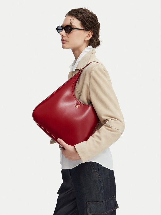 Calvin Klein Torebka Calvin Klein Ck Medium Shoulder Bag LV04F3522G Czerwony