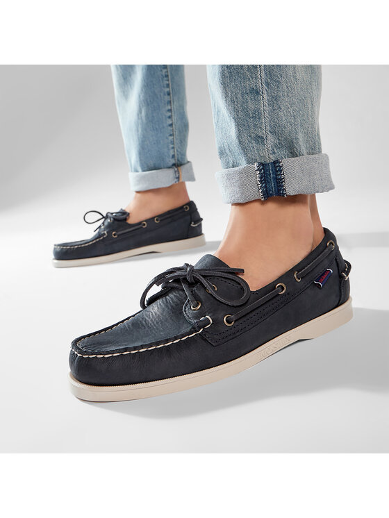 Sebago Mokasyny Sebago Docksides Portland Crazy H 70015H0 Granatowy