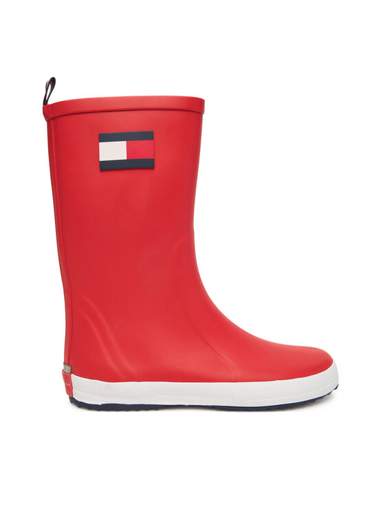 Tommy Hilfiger Gumijasti škornji Tommy Hilfiger Flag Rain Boot T3XC-33923-0047 D Rdeča