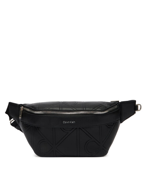 Calvin Klein Jostas soma Calvin Klein Emblem Aop Emboss Waistbag LV04D3332G Melns