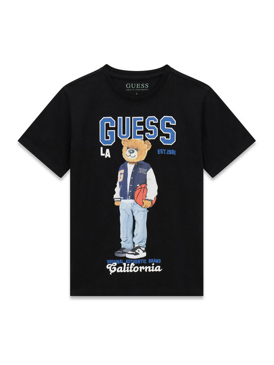 Guess Guess Футболка L6YI19 K3750 Чорний Regular Fit