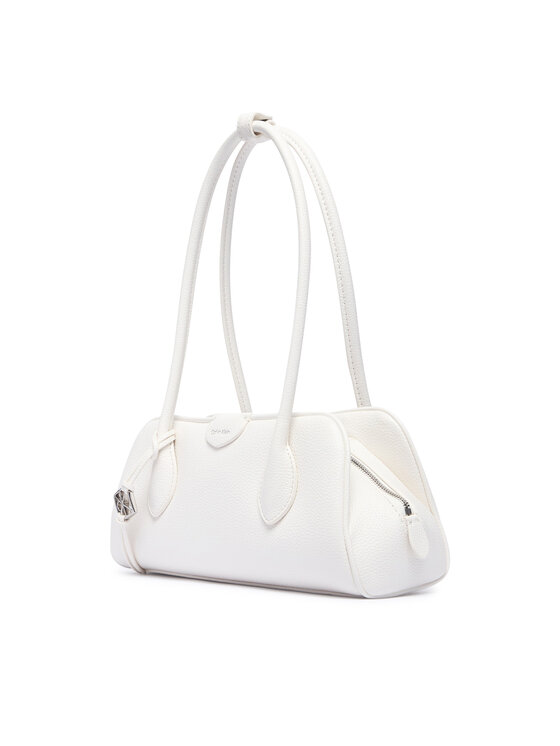 Calvin Klein Kabelka Calvin Klein Quilted Nylon Medium Shoulder Ba LV04F3743G Bílá