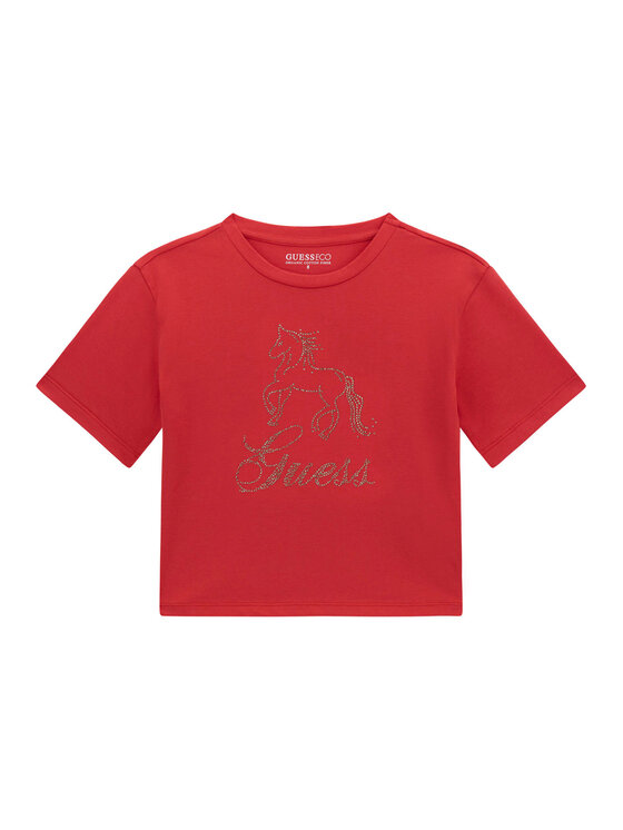 Guess Guess Camiseta J6RI38 K6YW4 Rojo Regular Fit