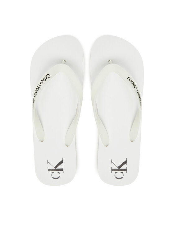 Calvin Klein Jeans Infradito Calvin Klein Jeans Beach Sandal Transparent Tpu YM0YM01267 Bianco