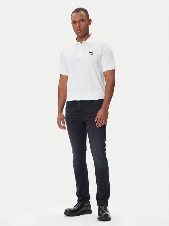KARL LAGERFELD KARL LAGERFELD Pólóing 745710 500224 Fehér Regular Fit