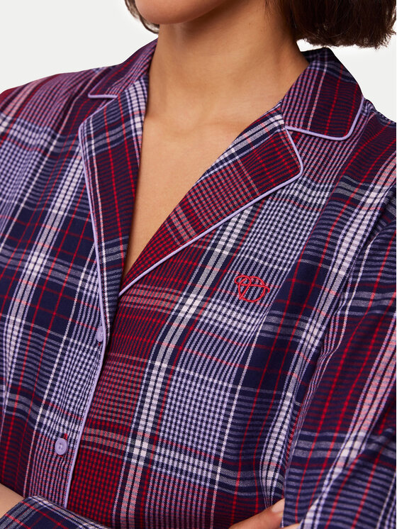 Triumph Triumph Camicia da notte Boyfriend NDW X Checks 10216520 Bordeaux