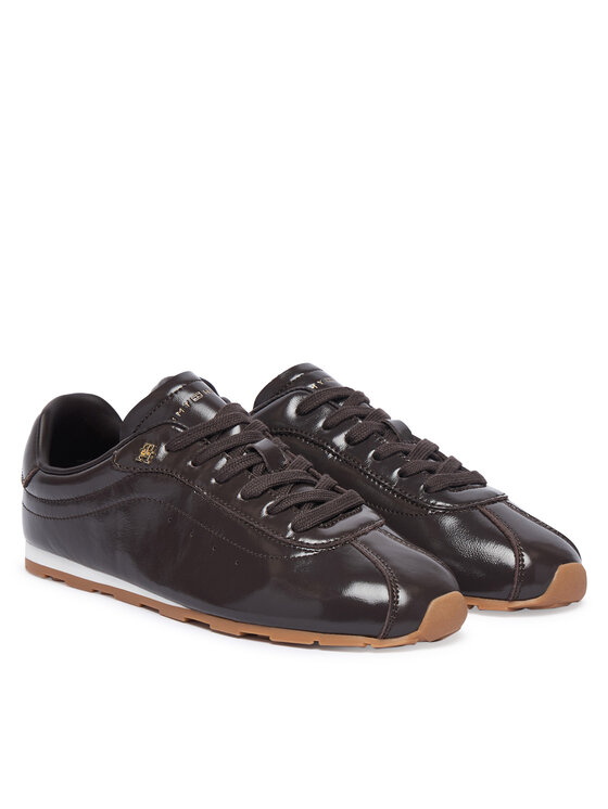 Tommy Hilfiger Sneakersy Tommy Hilfiger Bella Sneaker Leather FW0FW09495 Brązowy