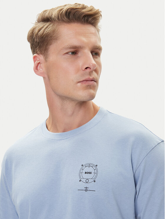 BOSS BOSS Camiseta Te_Voyage 50546370 Azul Relaxed Fit