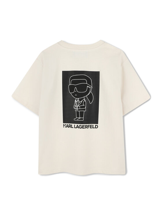 Karl Lagerfeld Kids Karl Lagerfeld Kids Majica Z30440 D Bela Regular Fit