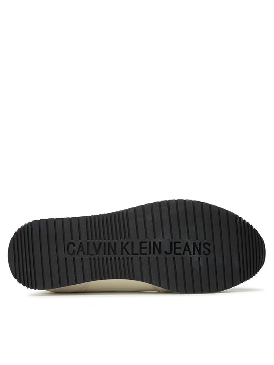 Calvin Klein Jeans Sportcipők Calvin Klein Jeans Runner Sock Laceup Ny-Lth YM0YM00553 Fehér