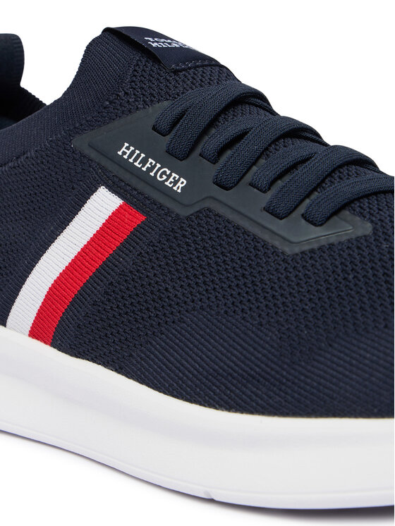 Tommy Hilfiger Sneakersy Tommy Hilfiger Lightweight Knitted Runner FM0FM05756 Granatowy