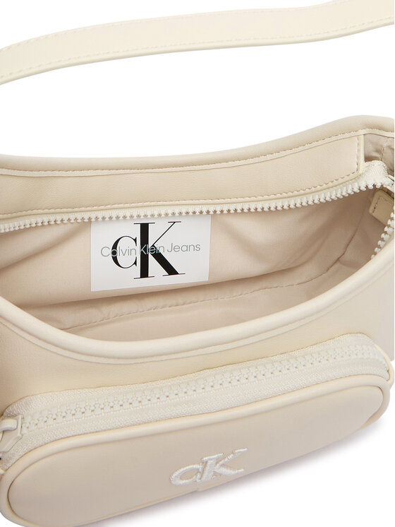 Calvin Klein Jeans Ročna torba Calvin Klein Jeans Ck Shoulder Bag IU0IU00757 Kremna