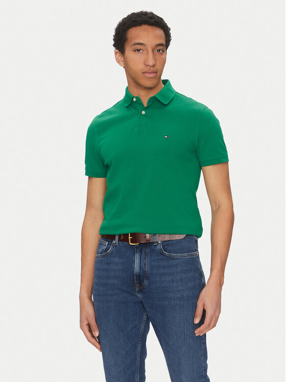 Tommy Hilfiger Tommy Hilfiger Polo majica 1985 MW0MW17770 Zelena Regular Fit