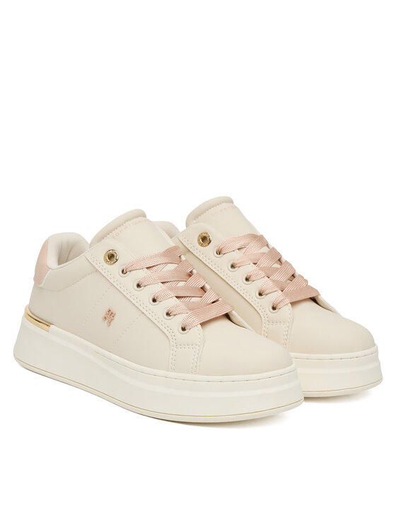 Tommy Hilfiger Sneakersy Tommy Hilfiger T3A9-34253-1355 S Écru