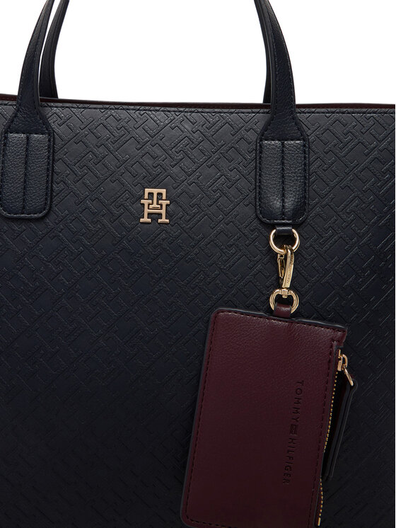 Tommy Hilfiger Soma Tommy Hilfiger Th Icon Satchel Mono AW0AW18123 Tumši zils
