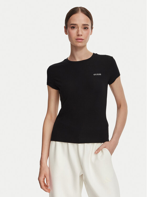 Guess Guess Camiseta V6YI24 K4787 Negro Slim Fit
