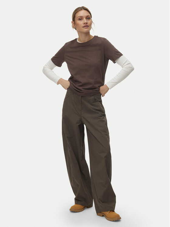 Vero Moda Vero Moda Marškinėliai Paulina 10316991 Ruda Regular Fit