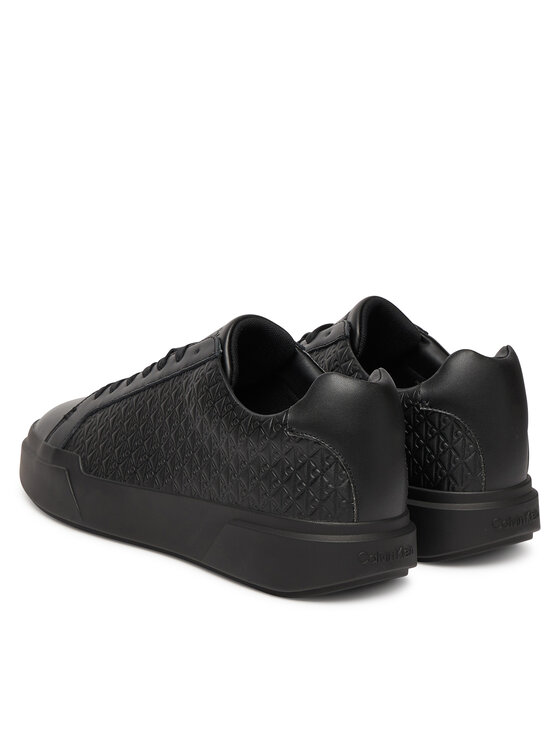 Calvin Klein Sneakersy Calvin Klein Chunky Cupsole Laceup Lth Aop YM0YM01383 Čierna