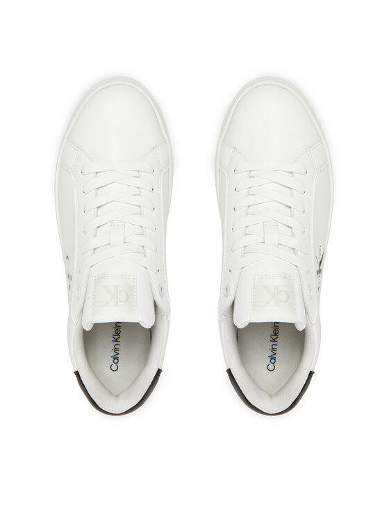 Calvin Klein Jeans Sneakers Calvin Klein Jeans Bold Flatf Low Lace Lth YW0YW01878 Bianco
