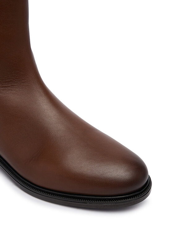 Tommy Hilfiger Μποτάκια Tommy Hilfiger Th Buckle Leather Ankle Boot FW0FW09486 Καφέ